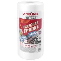 Салфетка вискоза в рулоне ЧУДЕСНАЯ ТРЯПКА ПЛЮС 25х30 см, 125 шт. в рулоне, 45 г/м2 ЛАЙМА