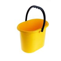 Ведро пластмассовое 12 литров овальное, желтое
