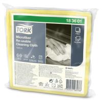 183601 Tork Premium салфетка микрофибра многоразового использования W, желтый 30,5*30,5см/6