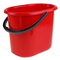 Ведро пластмассовое 12 литров овальное, красное