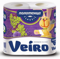 Полотенца бумажные Linia Veiro Classic 2-слойные, 2 шт. в  уп./12 Полотенца бумажные Linia Veiro Classic 2-слойные, 2 шт. в  уп./12
