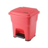 Гера контейнер пластиковый с педалью и крышкой, 35 литров, красный 