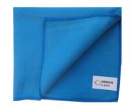 Салфетка из микрофибры 220 гр, искусственная замша 35х40 см, голубая УрбанКлин/100