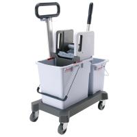 Тележка 2-ведерная Vileda 25 л и 10 л на платформе с вертикальным отжимом с траспортировочной ручкой