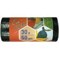 Мешки ПНД 30л EcoClean 8мкм  черный 50шт в рул. 01640/45