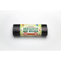 Мешки Ромашка 60л ПНД 7,3 мкм 30шт в рулоне,черный  HM.603030-Э/30