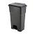 Гера контейнер пластиковый с педалью и крышкой, 85 литров, черный 