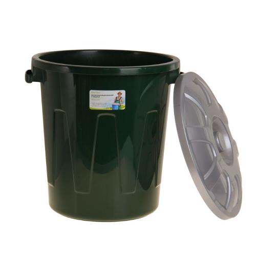 Бак с крышкой 58 литров, пластмасса 