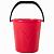 Ведро пластмассовое 8 литров, красное, Лайма 603892
