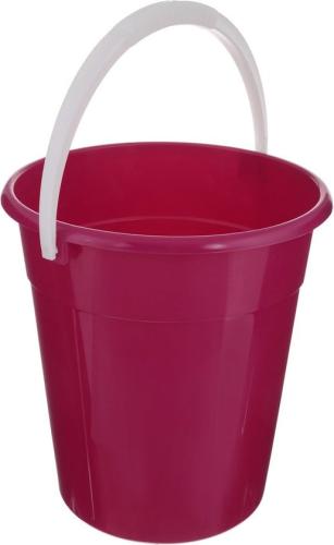 Ведро пластмассовое 10 литров, бордовое  