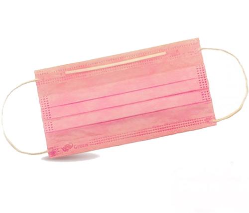 Маска медицинская Медикосм 3-х слойная, розовая, комплект 50 шт, пакет МС-МР175С